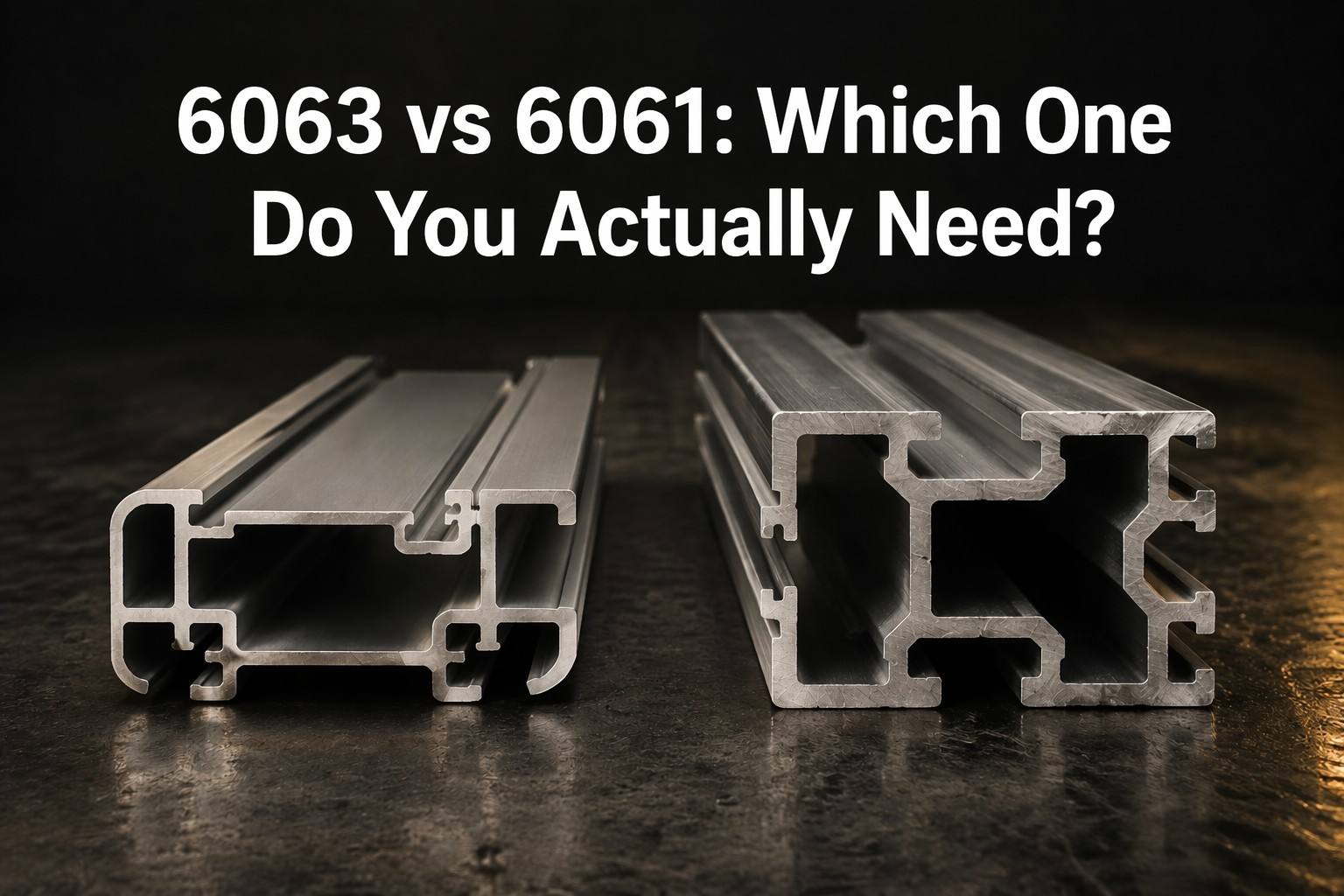 6063 vs 6061,6063 aluminum,6061 aluminum,aluminum alloy comparison,6063-T5,6061-T6,architectural aluminum,structural aluminum